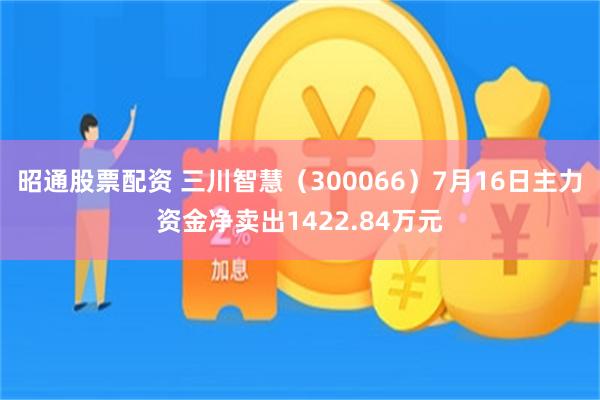 昭通股票配资 三川智慧（300066）7月16日主力资金净卖出1422.84万元
