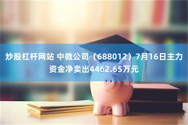 炒股杠杆网站 中微公司（688012）7月16日主力资金净卖出4462.65万元
