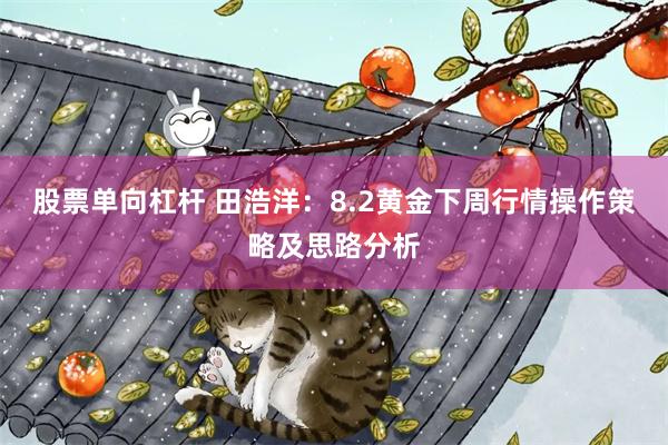 股票单向杠杆 田浩洋：8.2黄金下周行情操作策略及思路分析