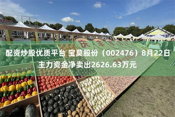 配资炒股优质平台 宝莫股份（002476）8月22日主力资金净卖出2626.63万元