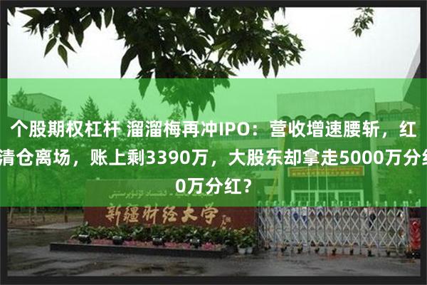 个股期权杠杆 溜溜梅再冲IPO：营收增速腰斩，红杉清仓离场，账上剩3390万，大股东却拿走5000万分红？